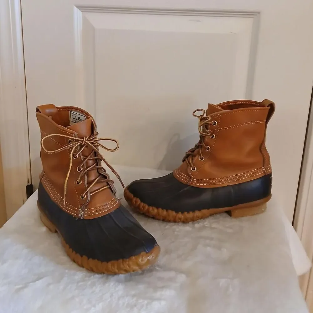 L.L.Bean Maine Hunting Boots Duck Boots Bean Boots Leather Rubber 7 Gorpcore